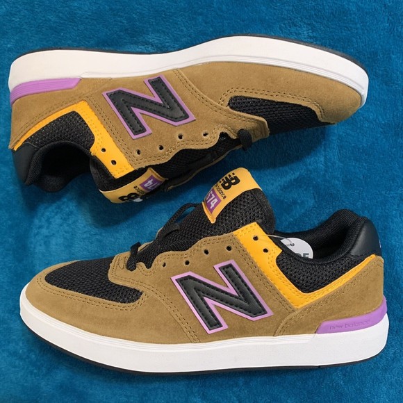 New Balance All Coasts AM574 Court (Brown/Black) Men's Skate Shoes AM574SEK 2E - Picture 3 of 6